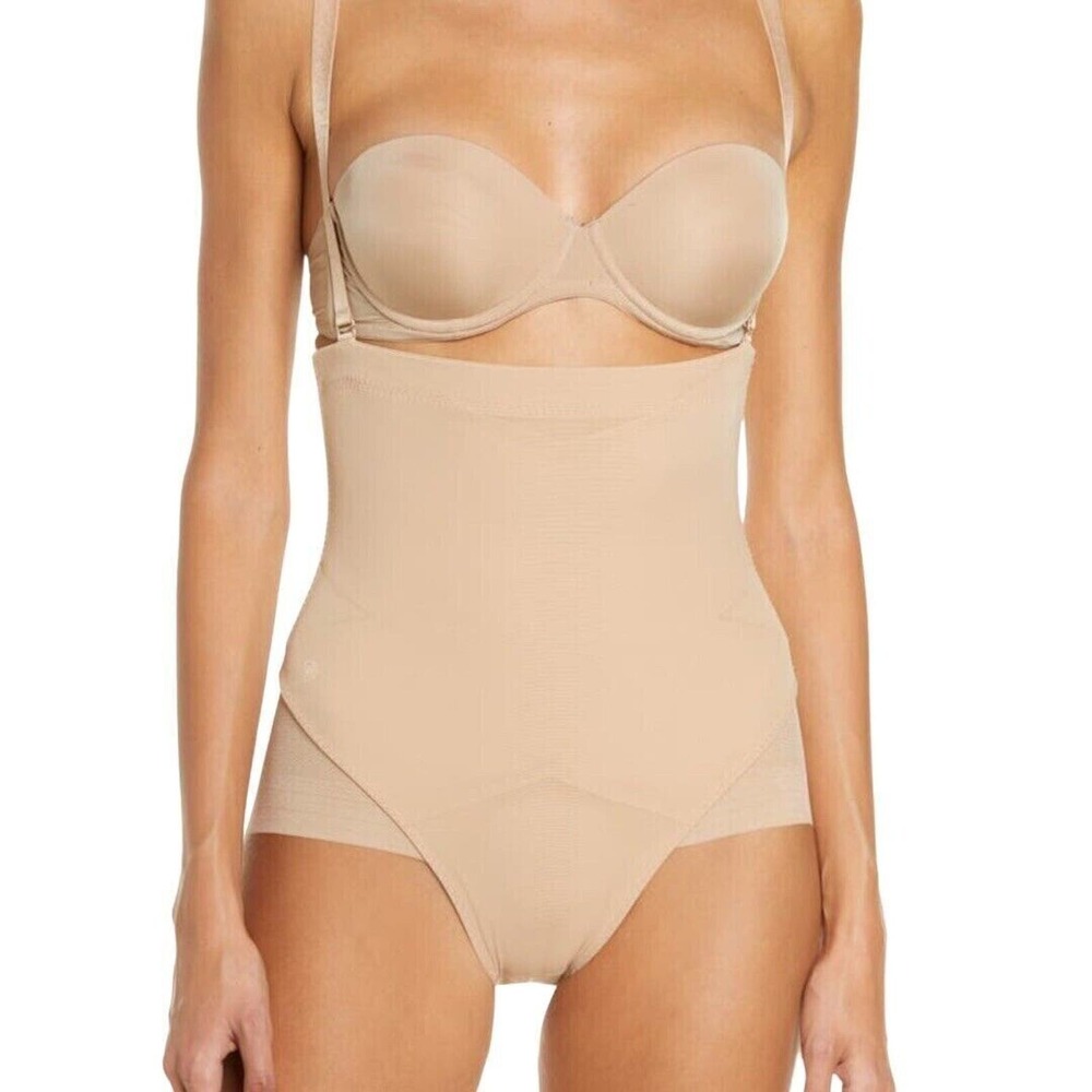 New Women's HONEYLOVE Beige SuperPower Brief Size XL With Straps